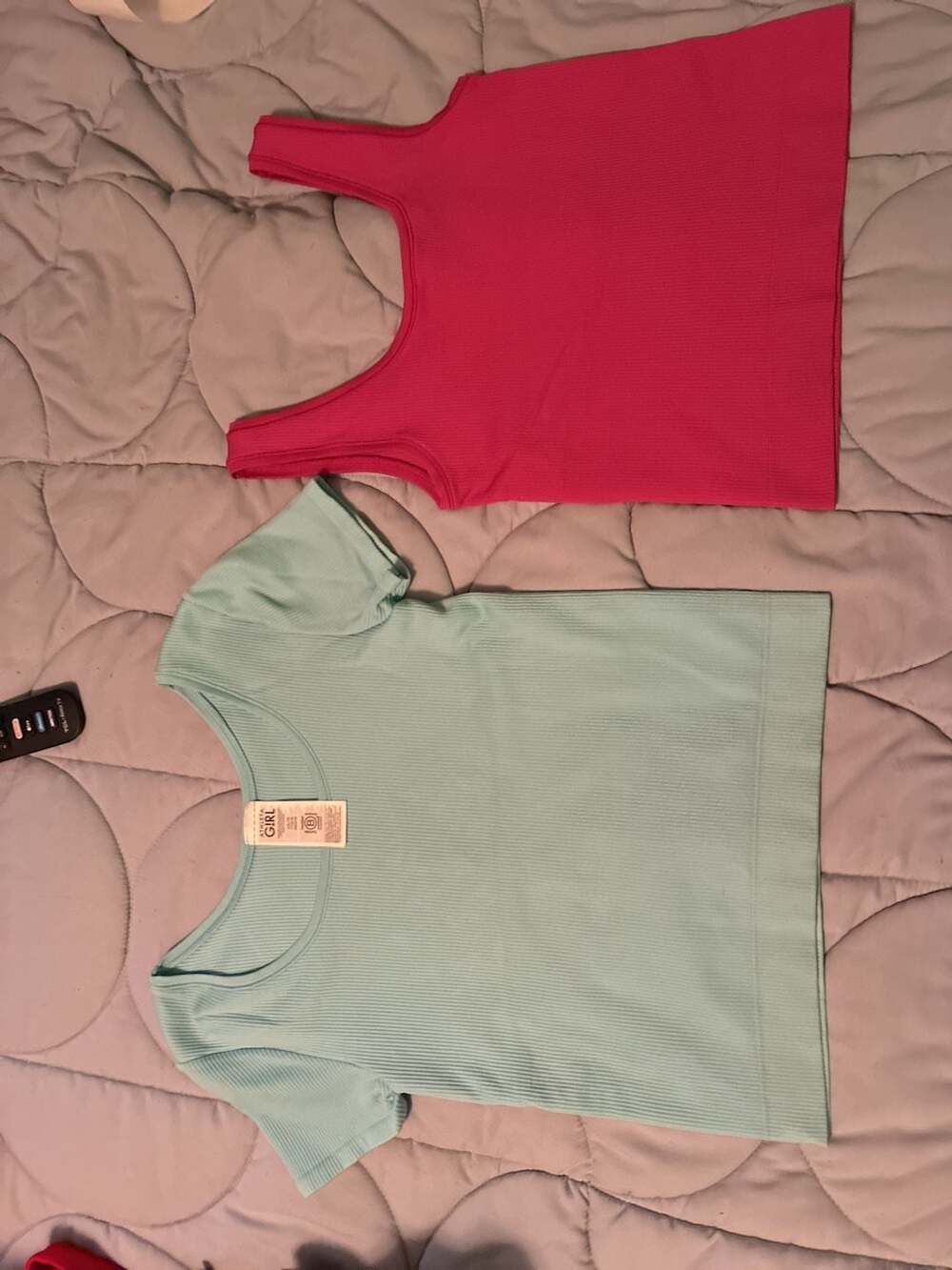 Athleta Girl Seamless Top Size XXL/16 Blue & Pink 2-Pack NWOT A816